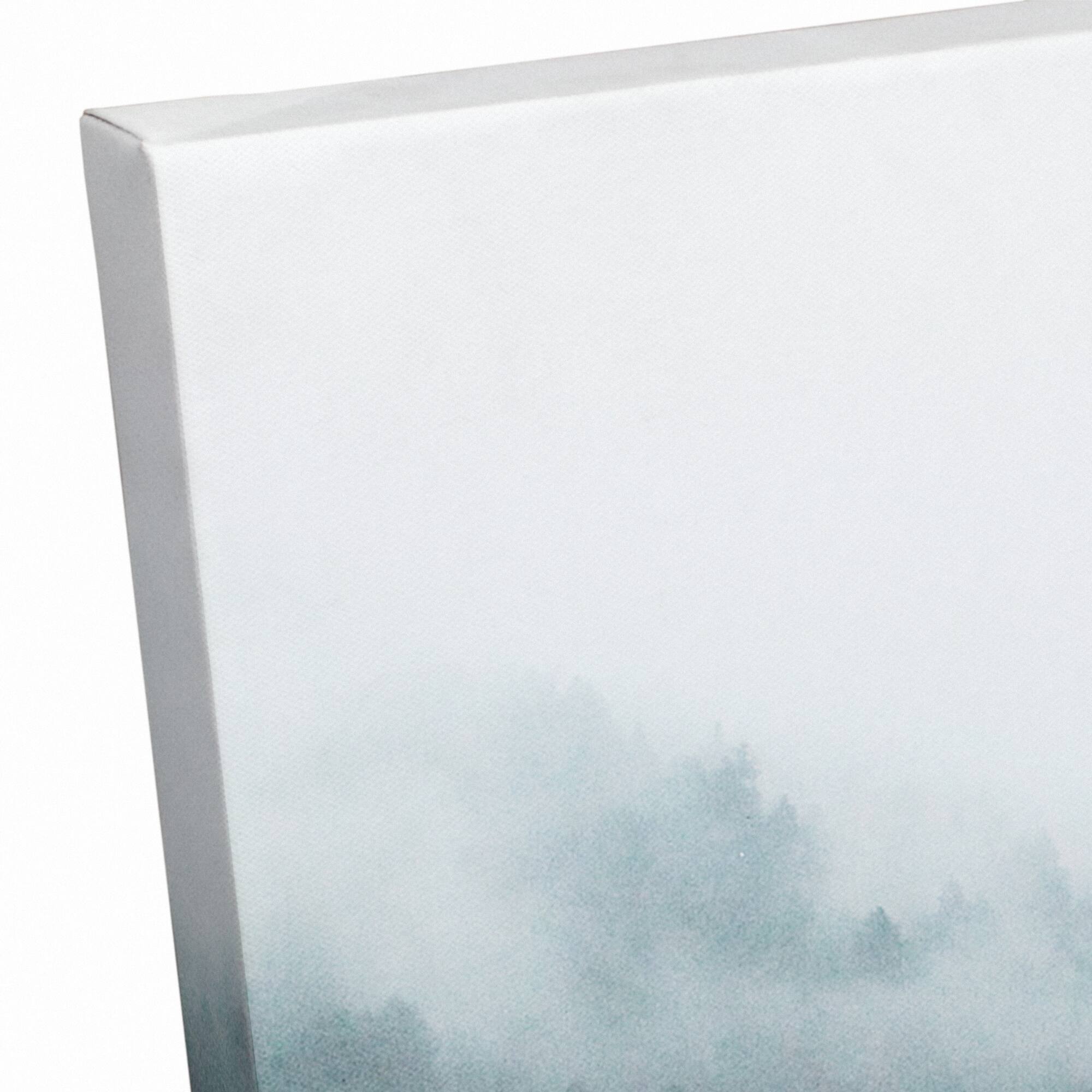 Foggy Mountainscape Canvas Wall Art